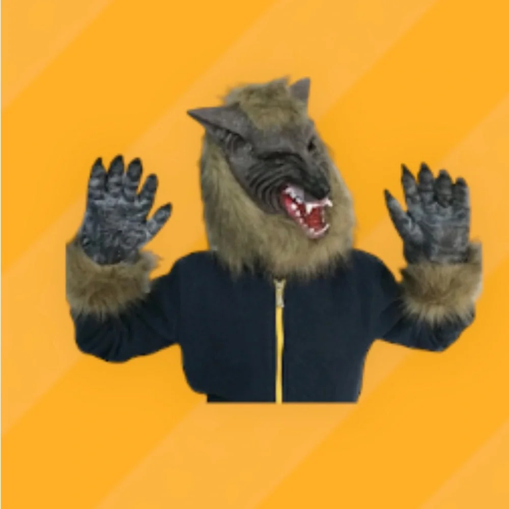 BIG BAD WOLF KIT HALLOWEEN HEAD & HANDS LOOKS REAL